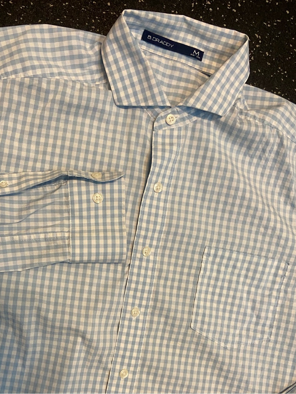 Light Blue Gingham Dress Shirt - Classic Spread Collar